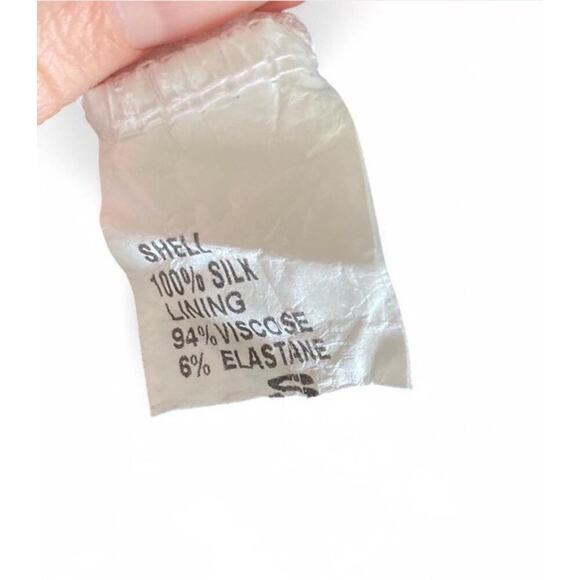 Women’s Giusy floral open shoulder blouse Made in Italy size S 100% silk shell - Picture 5 of 5